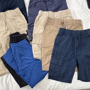 Stylish Kids Cargo Shorts in Blue and Tan